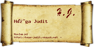 Hága Judit névjegykártya